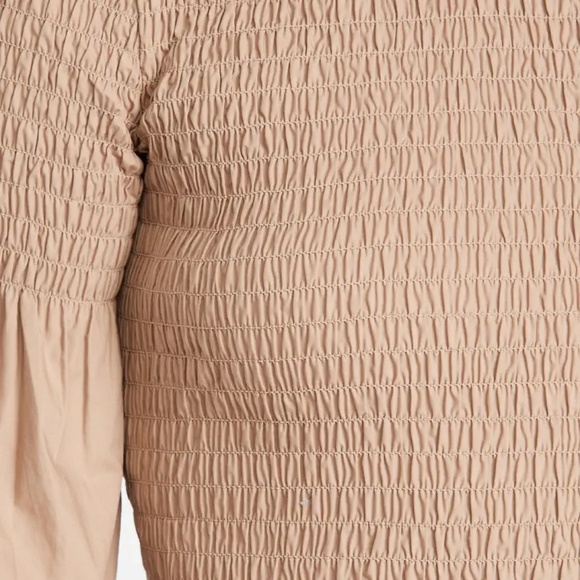 A.L.C. Kora Smocked Mini Dress Size 6 New With Tags Colour Desert Bee - Picture 6 of 9